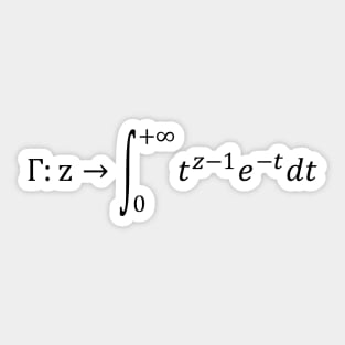 Euler Gamma Function, calculus and math Sticker